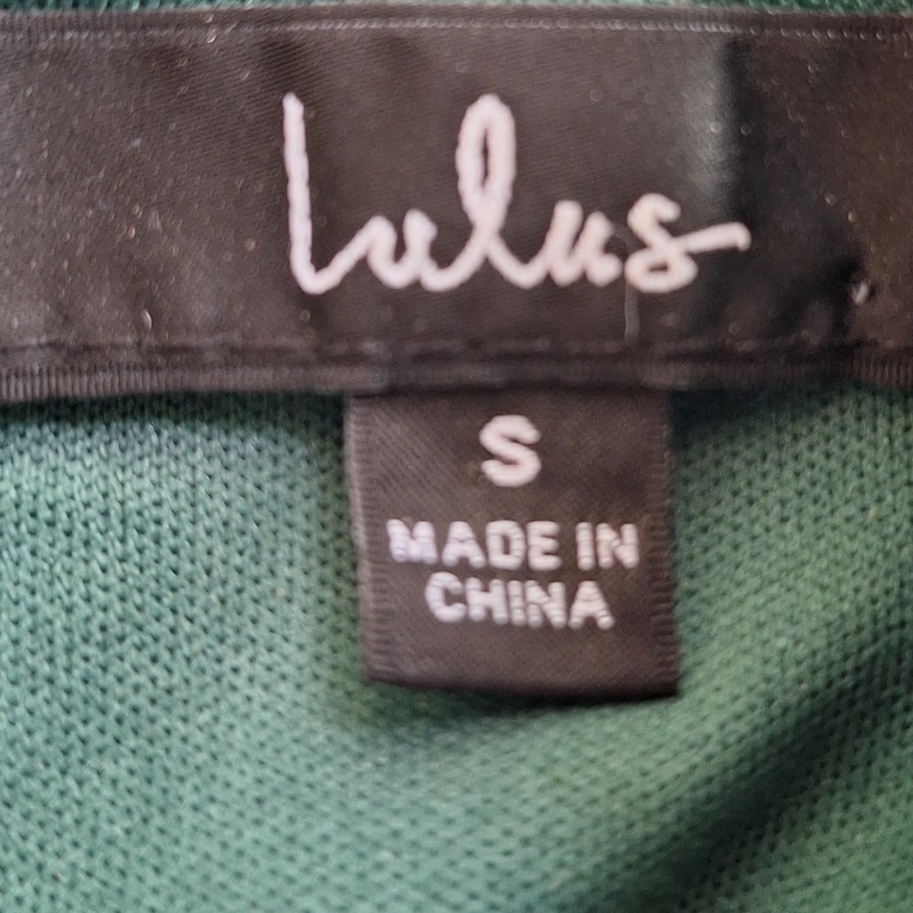 Lulus Lust or Love Emerald Green Embroidered Lace Long Sleeve Dress Small - Picture 15 of 16